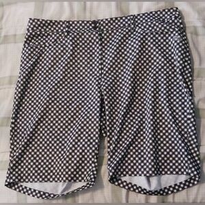 Nola Black and White Patterned Men's Shorts